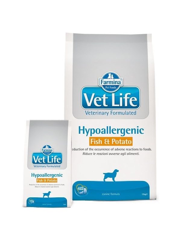 Farmina Pet Food Vet Life Hypoallergenic, Voksen, Enhver race, Fisk, Kartoffel, 12 kg