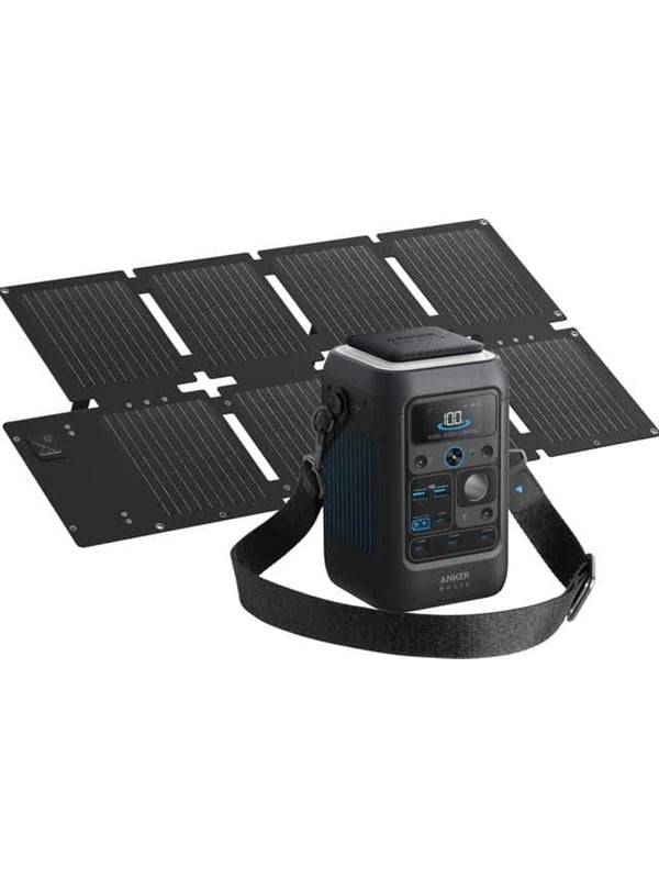 Anker SOLIX C300X DC - Bærbart kraftværk - DC 11 - 28 / 5 / 9 / 15 / 20 / 28 V - 300 Watt - Lithium-jernfosfat - 90000 mAh - 288 Wh - Wi-Fi, Bluetooth - med PS60 solpanel