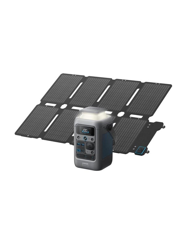 Anker SOLIX C300X DC - Bærbart kraftværk - DC 11 - 28 / 5 / 9 / 15 / 20 / 28 V - 300 Watt - Lithium-jernfosfat - 90000 mAh - 288 Wh - Wi-Fi, Bluetooth - med PS60 solpanel