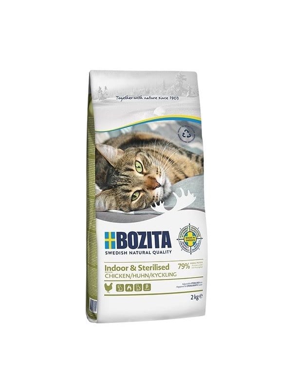 BOZITA Indoor & Sterilised kylling - tørfoder til kat, 10 kg