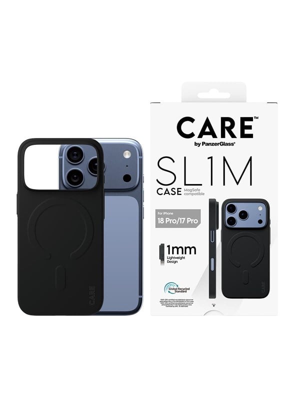 CARE by PanzerGlass SL1M Case Black w. MagSafe Apple iPhone 18 Pro | 17 Pro - Køb til DKK 129 - Spar 31%