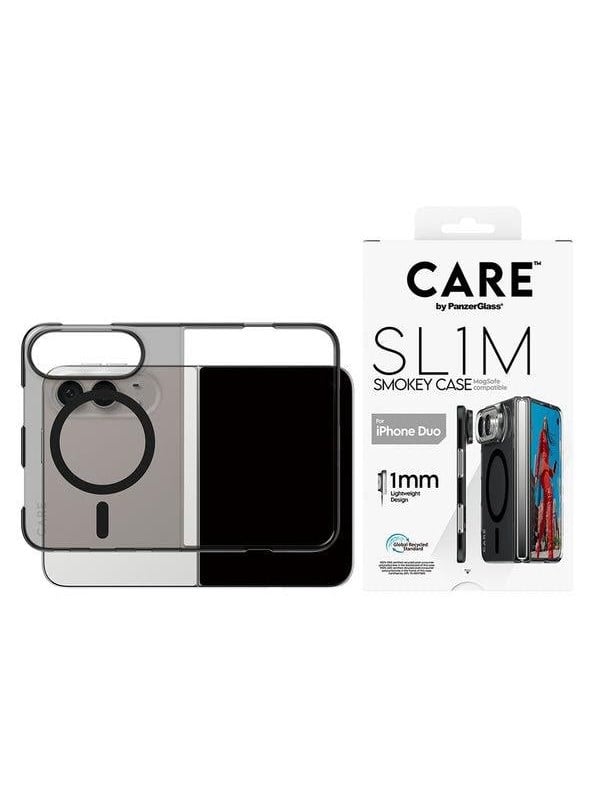 CARE by PanzerGlass Signature Case SLIM PC/TPU Case Smokey Black Apple iPhone Duo
