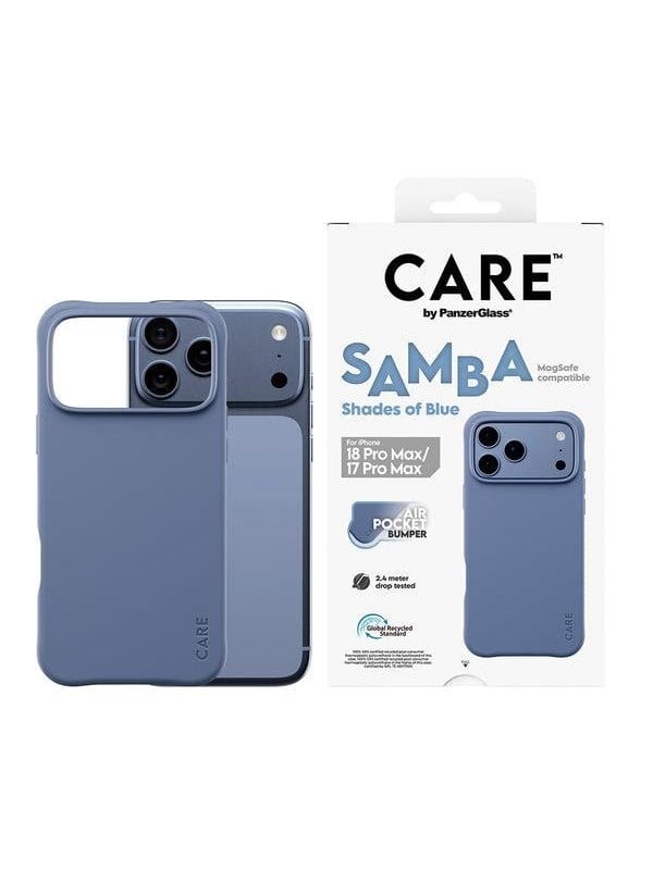 CARE by PanzerGlass Samba Case Shades of Blue w. MagSafe Apple iPhone 18 Pro Max | 17 Pro Max - Køb til DKK 129 - Spar 31%