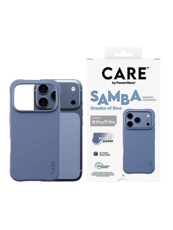 CARE by PanzerGlass Samba Case Shades of Blue w. MagSafe Apple iPhone 18 Pro | 17 Pro - Køb til DKK 129 - Spar 31%