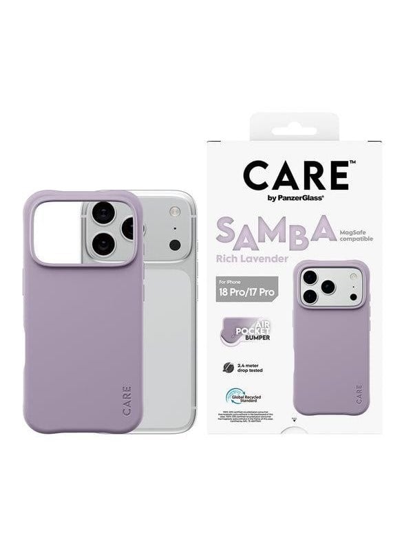 CARE by PanzerGlass Samba Case Rich Lavender w. MagSafe Apple iPhone 18 Pro | 17 Pro - Køb til DKK 129 - Spar 31%