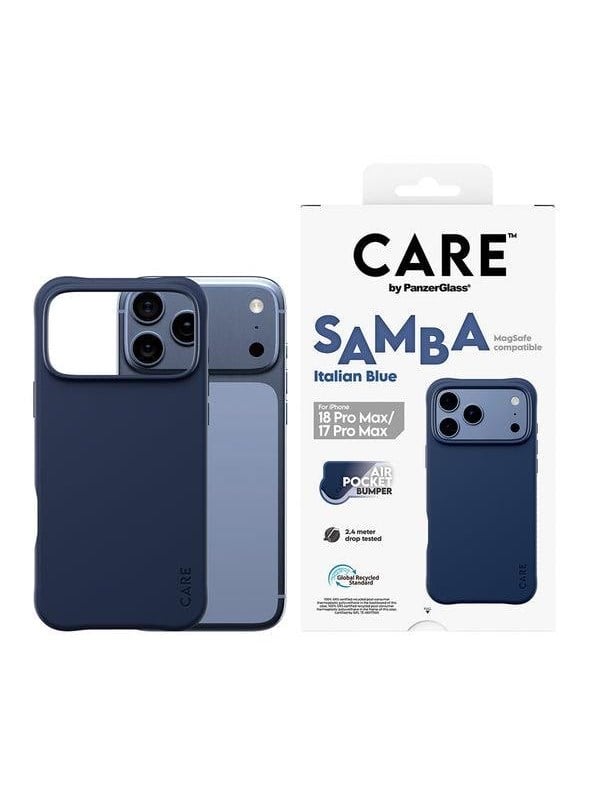 CARE by PanzerGlass Samba Case Italian Blue w. MagSafe Apple iPhone 18 Pro Max | 17 Pro Max - Køb til DKK 129 - Spar 31%