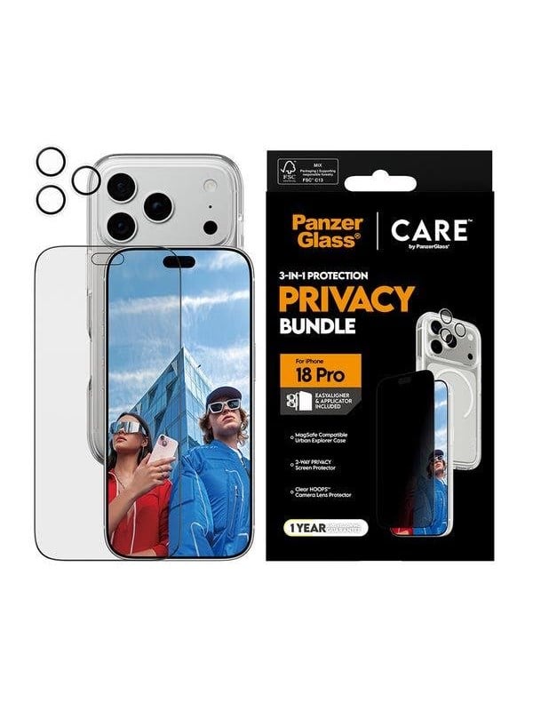 CARE by PanzerGlass Privacy Flagship 3-in-1 Bundle Apple iPhone 18 Pro - Køb til DKK 429 - Spar 21%