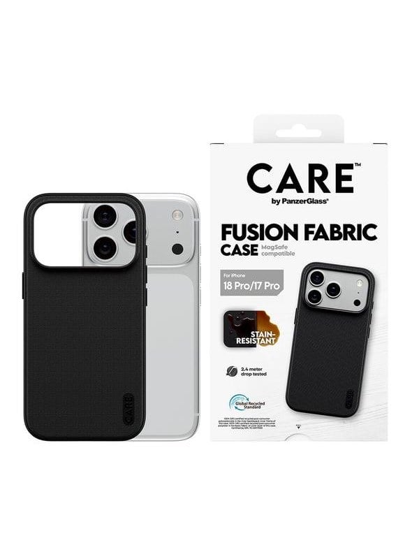CARE by PanzerGlass Fusion Fabric Case Black w. MagSafe Apple iPhone 18 Pro | 17 Pro