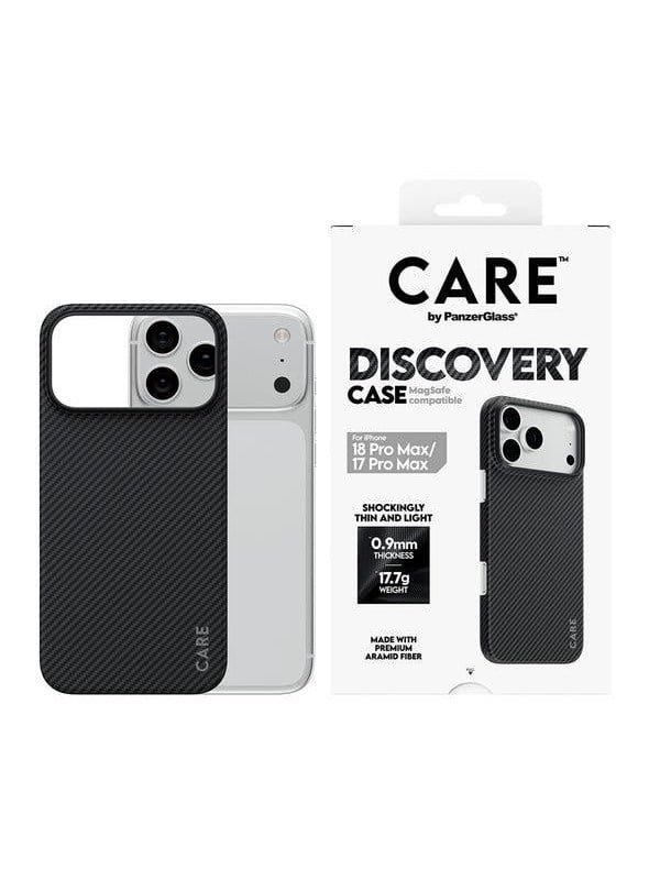 CARE by PanzerGlass Discovery - Beskyttelsescover til mobiltelefon - MagSafe-kompatibilitet - aluminiumlegering, aramid-fiber - grå, sort