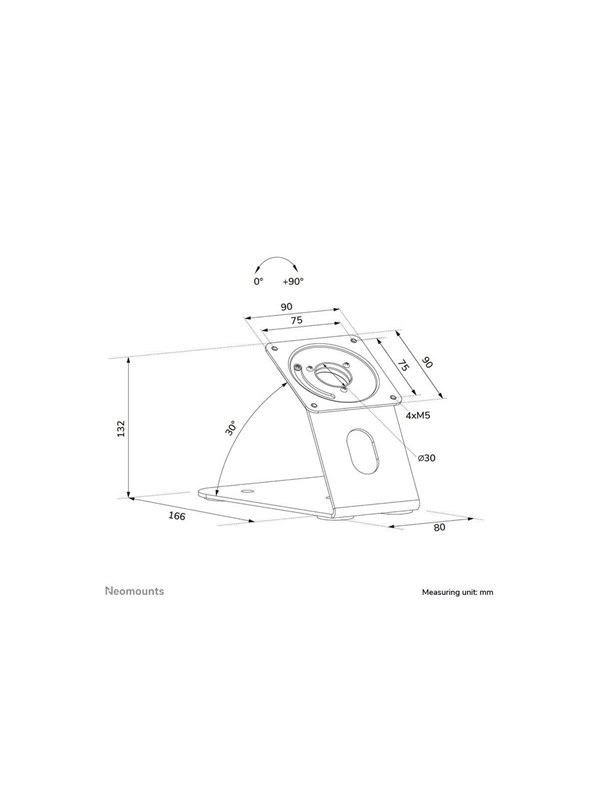 Neomounts DS15-629BL1 stand - for tablet - black - Maks 3 kg - Maks størrelse