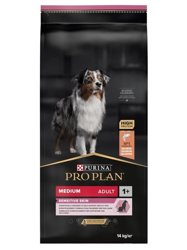 PURINA NESTLE Medium Adult Sensitive Skin 14 kg Salmon billede