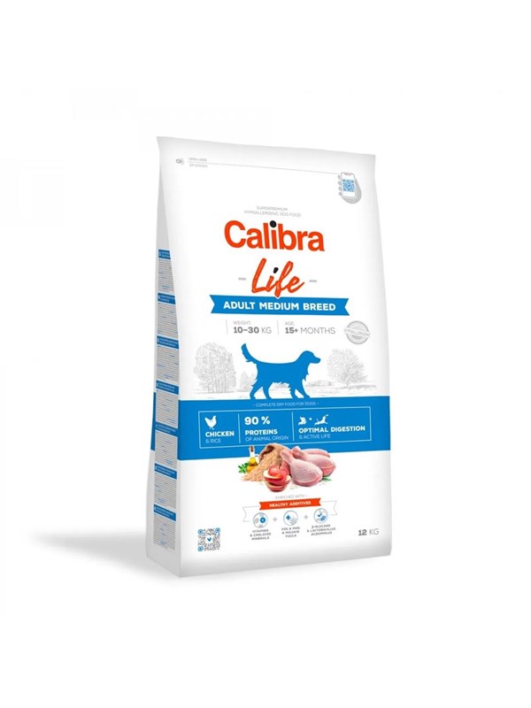 Calibra Life Adult Medium breed Chicken - dry dog food - 12kg billede
