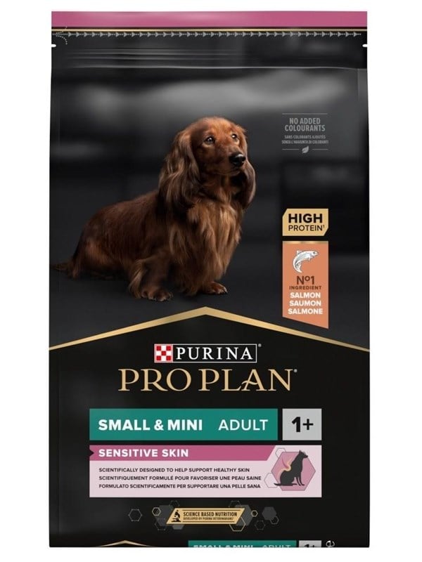 Hundefoder Purina Pro Plan Small & Mini Adult Sensitive Skin, laks - 7 kg