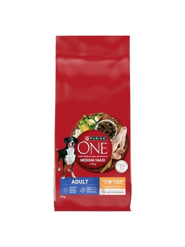 PURINA NESTLE One Adult Medium/Maxi Rich in chicken with rice - dry dog food - 12kg billede