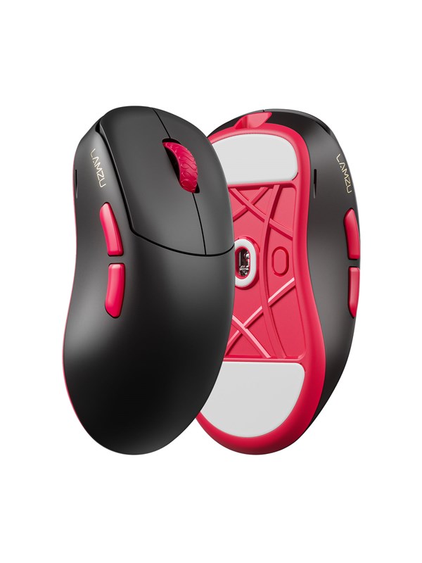 Lamzu Thorn V2 (Black/Red) - Gaming Mus - Optisk - 5 knapper - Sort