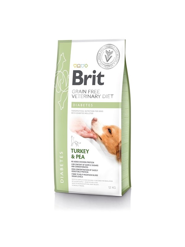 Brit Veterinary Diets Grain Free Diabetes Turkey and pea - dry dog food - 12kg billede