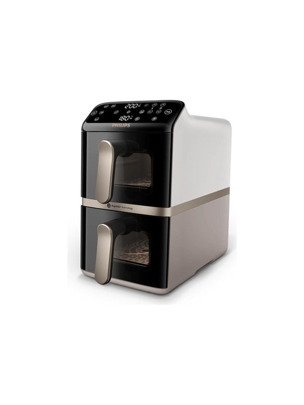 Philips 4000 Series NA462 - double hot air fryer - silk beige/white Philips 4000 Series NA462 - double hot air fryer - silk beige/white