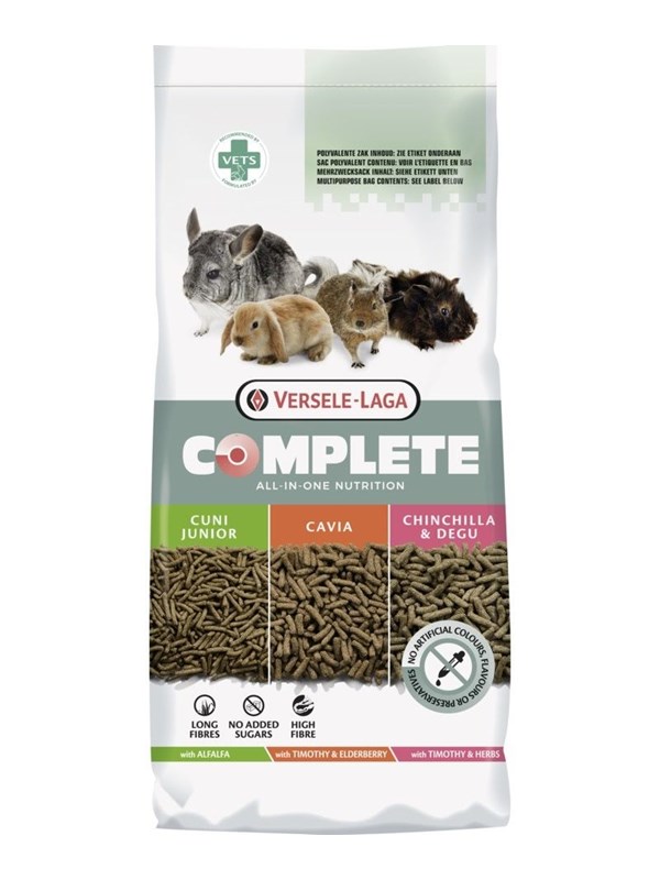 VERSELE LAGA Complete Chinchilla Degu - Foder til marsvin og chinchillaer - 8 kg