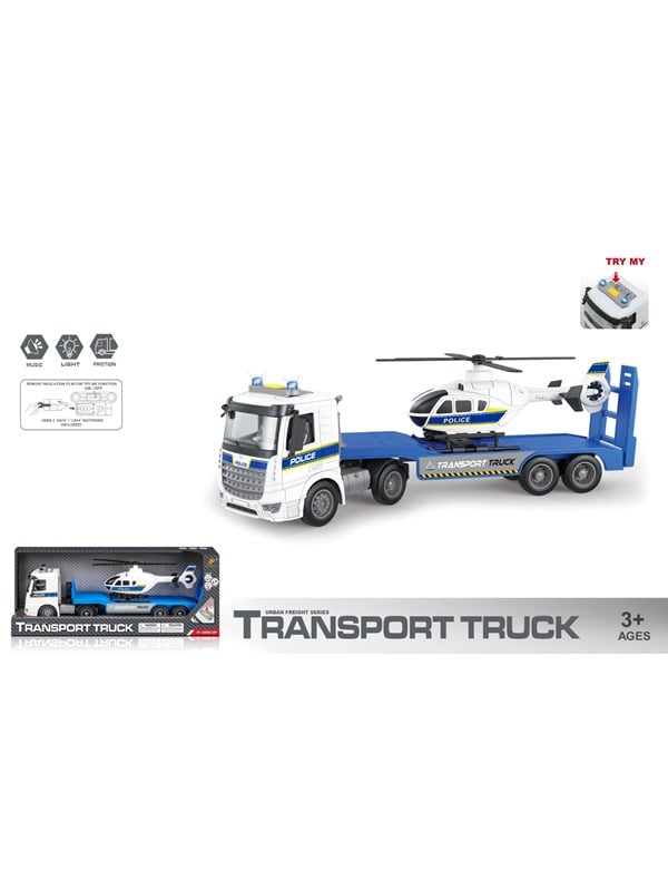 Masen Transportbil m/lys lyd & helikopter