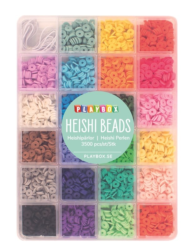 Playbox Perler - Heishi Perler I Opbevaringsæske - 3500 stk.