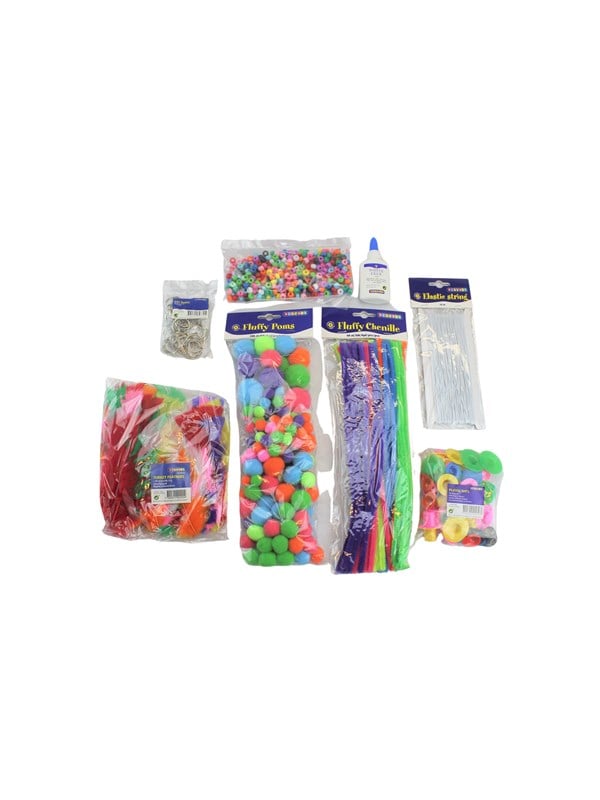 Playbox Multi Krea Boks - 740 Dele - Piberenser/Fjer/Perler/Øjne