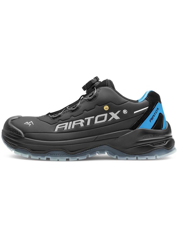 AIRTOX TX11 sikkerhedssko TX11 TransAm, Whitelayer sømværn, PRO smart lacing, sort/blå - Str. 44