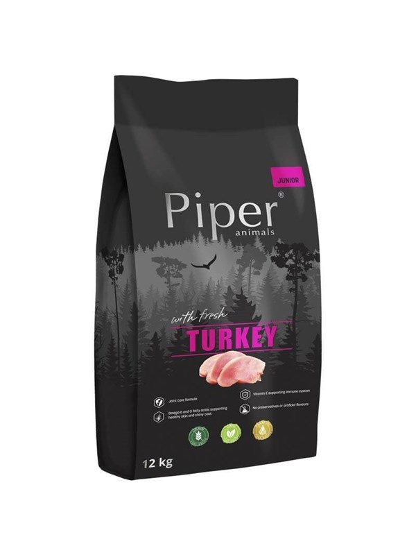 Dolina Noteci Piper Junior with turkey - dry dog food - 12kg billede