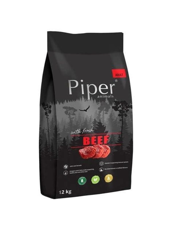 Dolina Noteci Piper Animals with beef - dry dog food - 12kg billede