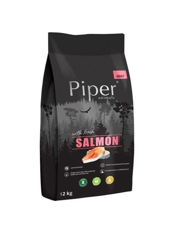 Dolina Noteci Piper Animals with salmon - dry dog food - 12kg billede
