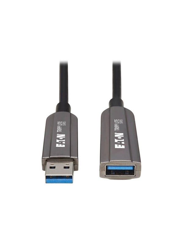 Tripp Lite Eaton Series USB-A 3.2 Gen 1 CL3-Rated Fiber Active Optical Cable (AOC) - Extension/Repeater A/A M/F Black 10 m
