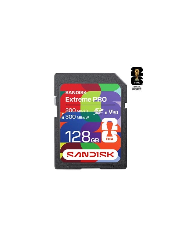 SANDISK Extreme PRO - FIFA World Cup 2026 Edition - flash memory card - 128 GB - SDXC UHS-II