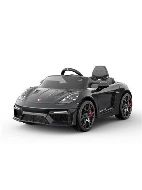Porsche Spyder 718 RS, 12V litium batteri, sort, fjernbetjening