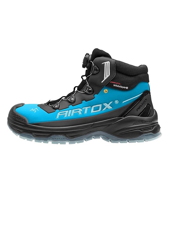 AIRTOX TX66 sikkerhedsstøvle,TransAm, Whitelayer sømværn, PRO smart lacing, TPU sål, Sort/blå - Str. 41