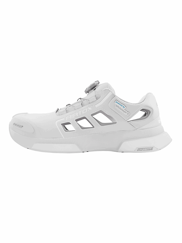 AIRTOX FW22 sikkerhedssandal, PRO smart lacing, Styrosoft sål 3.0, clean white - Str. 36