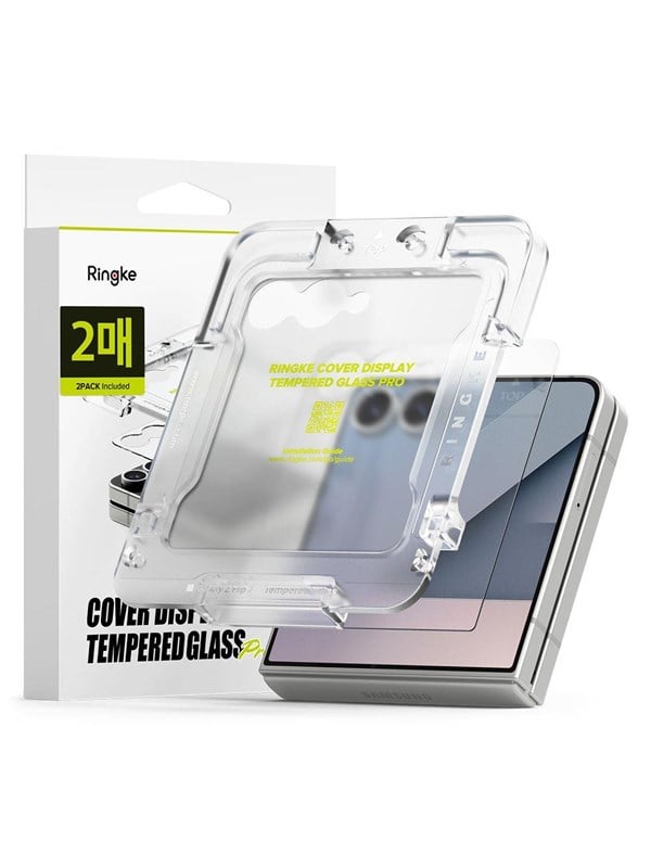 Ringke Cover Display Easy Slide 2-pack Tempered Glass for Samsung Galaxy Z Flip 7 - Clear