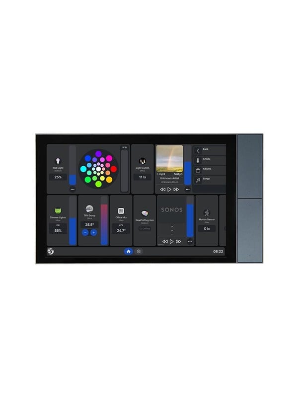 Shelly Wall Display XL Silver - WiFi touch skærm billede