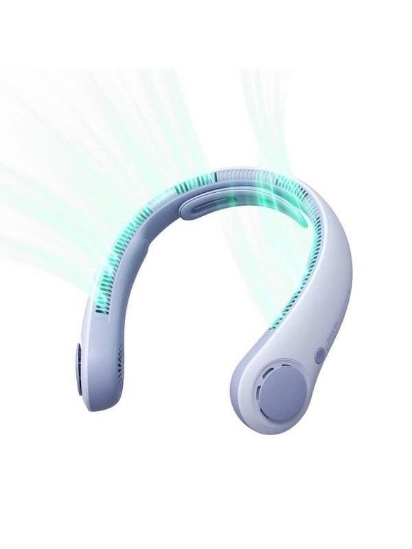 Jisulife Neck Fan 4 5000mAh Portable USB Neck Fan - Light Blue - 5000 mAh