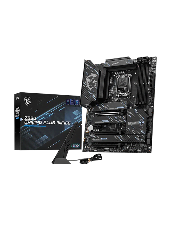 MSI Z890 GAMING PLUS WIFI6E Bundkort - Intel Z890 - Intel LGA1851 - DDR5 RAM - ATX billede