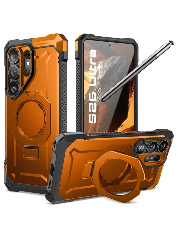 SUPCASE UB Grip Mag MagSafe Case for Samsung Galaxy S26 Ultra - Orange and Black billede