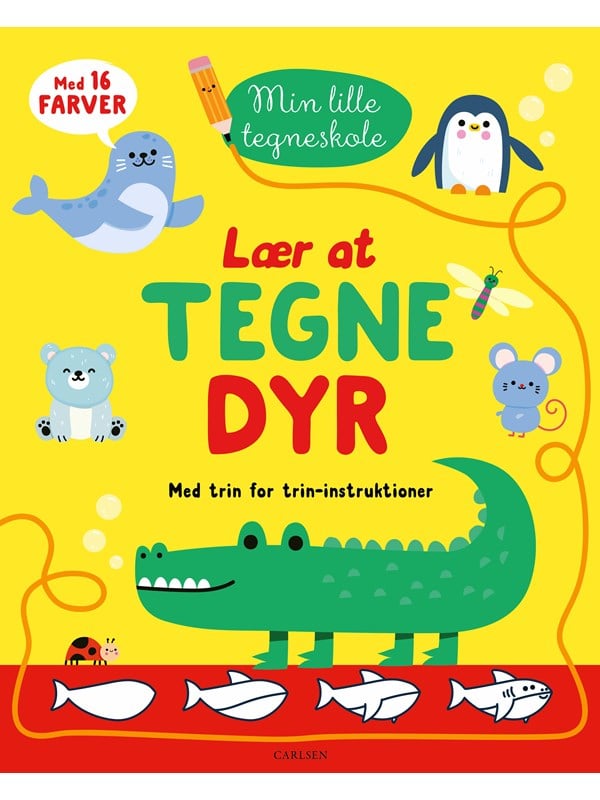 Lær at tegne dyr - med trin for trin-instruktioner - Hobby - Hæftet