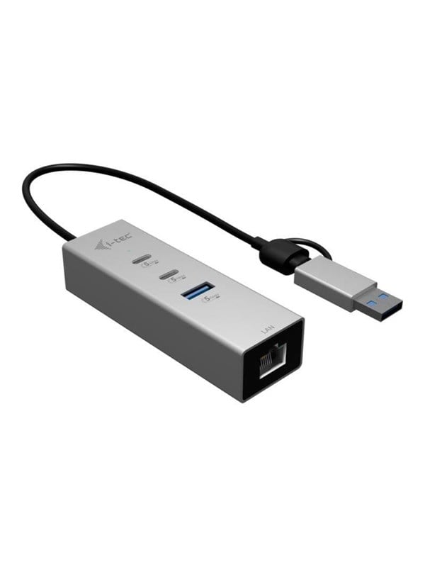 I-Tec - hub - 3 ports USB hub - 3 ports - Grå
