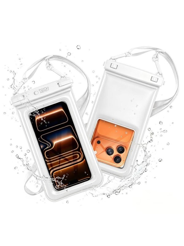 Tech-Protect UWC7 6.9" Waterproof Case - White billede