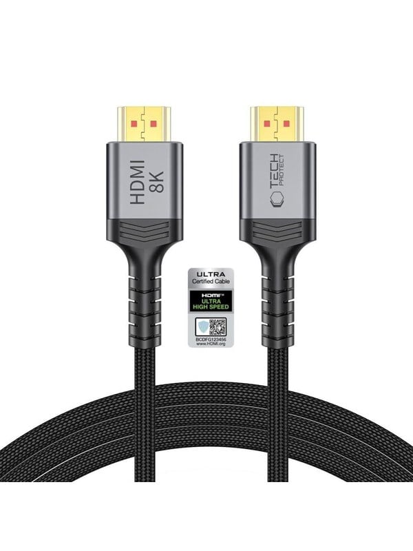 Tech-Protect UltraBoost HDMI 2.1 4K 120HZ / 8K 60HZ 200cm Cable - Black