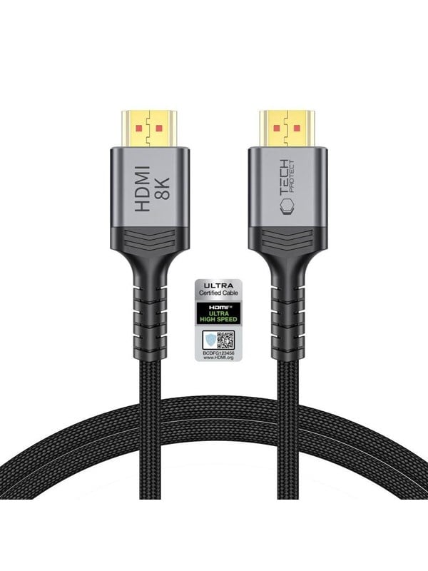 Tech-Protect UltraBoost HDMI 2.1 4K 120HZ / 8K 60HZ 100cm Cable - Black