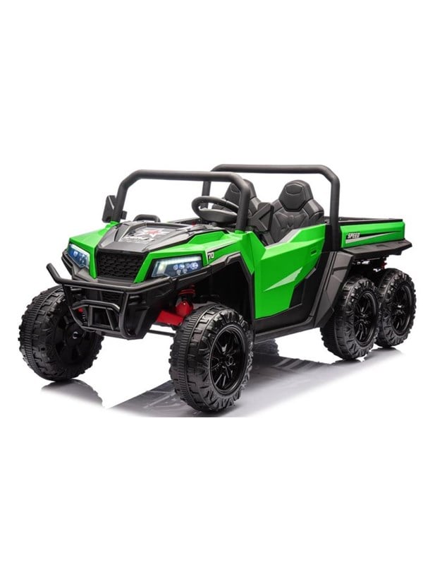 Azeno Farmer Truck II - 24V, 4x45W Motorer, Litium batteri, 2 Sæder, m. Gummihjul & El Tiplad