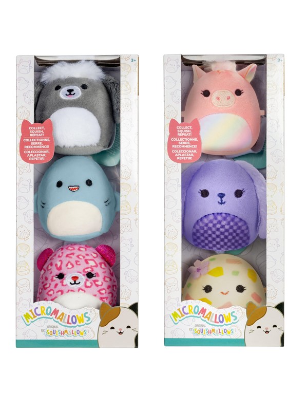 Squishmallows Micromallows 6 cm Plush 3 Pack S5 Asst