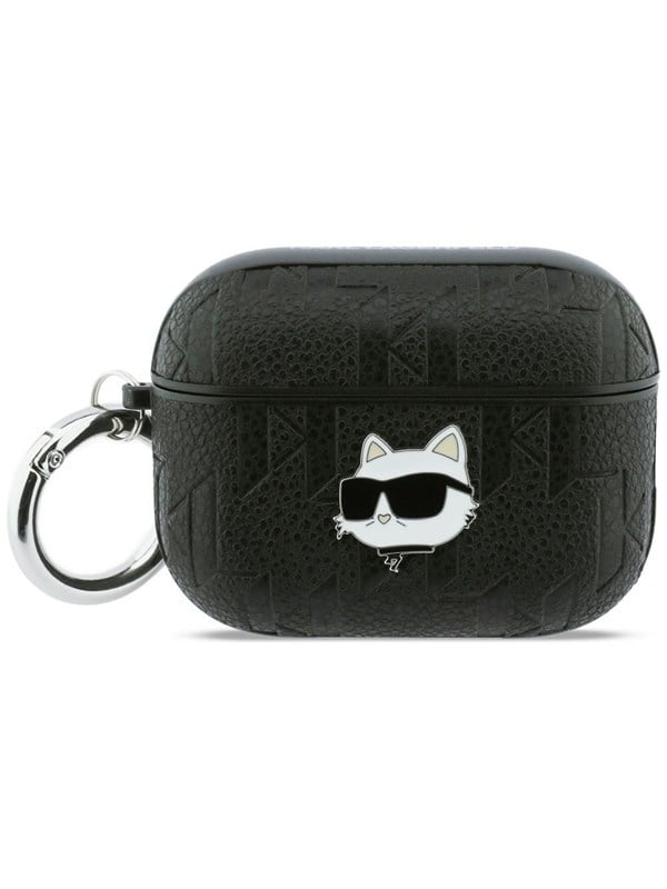 Karl Lagerfeld Monogram Choupette Head Case for AirPods Pro 3 - Black billede