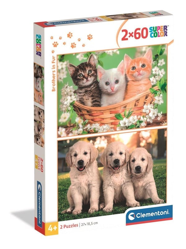 Clementoni Puzzle Noli Brothers In Fur 2x60 pieces Floor