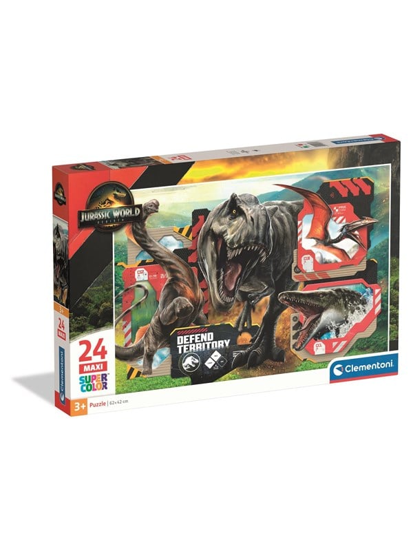 Clementoni - Jurassic World Puzzle - 24 Brikker - Maxi Puslespil