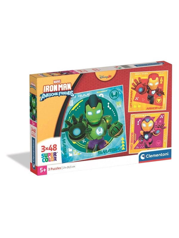 Clementoni Puzzle Square Iron Man and His Awesome 3x48 pieces Floor